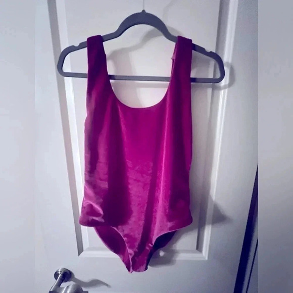 Cabana Del Sol One-piece Swimsuit in Fuchsia Velvet Women's - Size Large - Picture 4 of 5